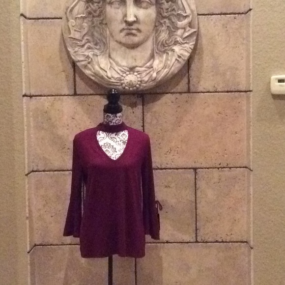 NWT Gorgeous top with long bell sleeve - Picture 4 of 8